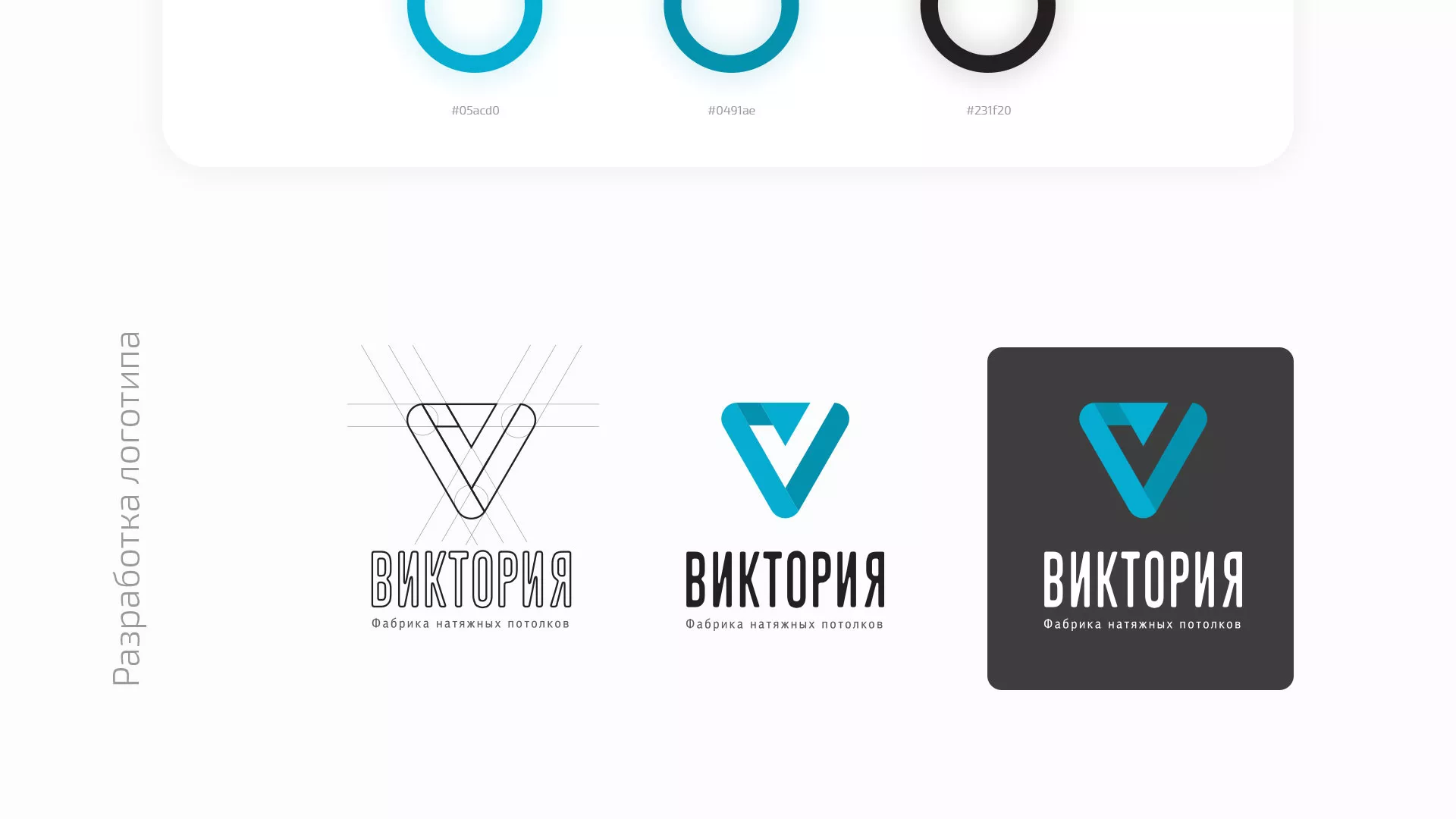 Разработка фирменного стиля компании по продаже и установке натяжных потолков в Заозёрном