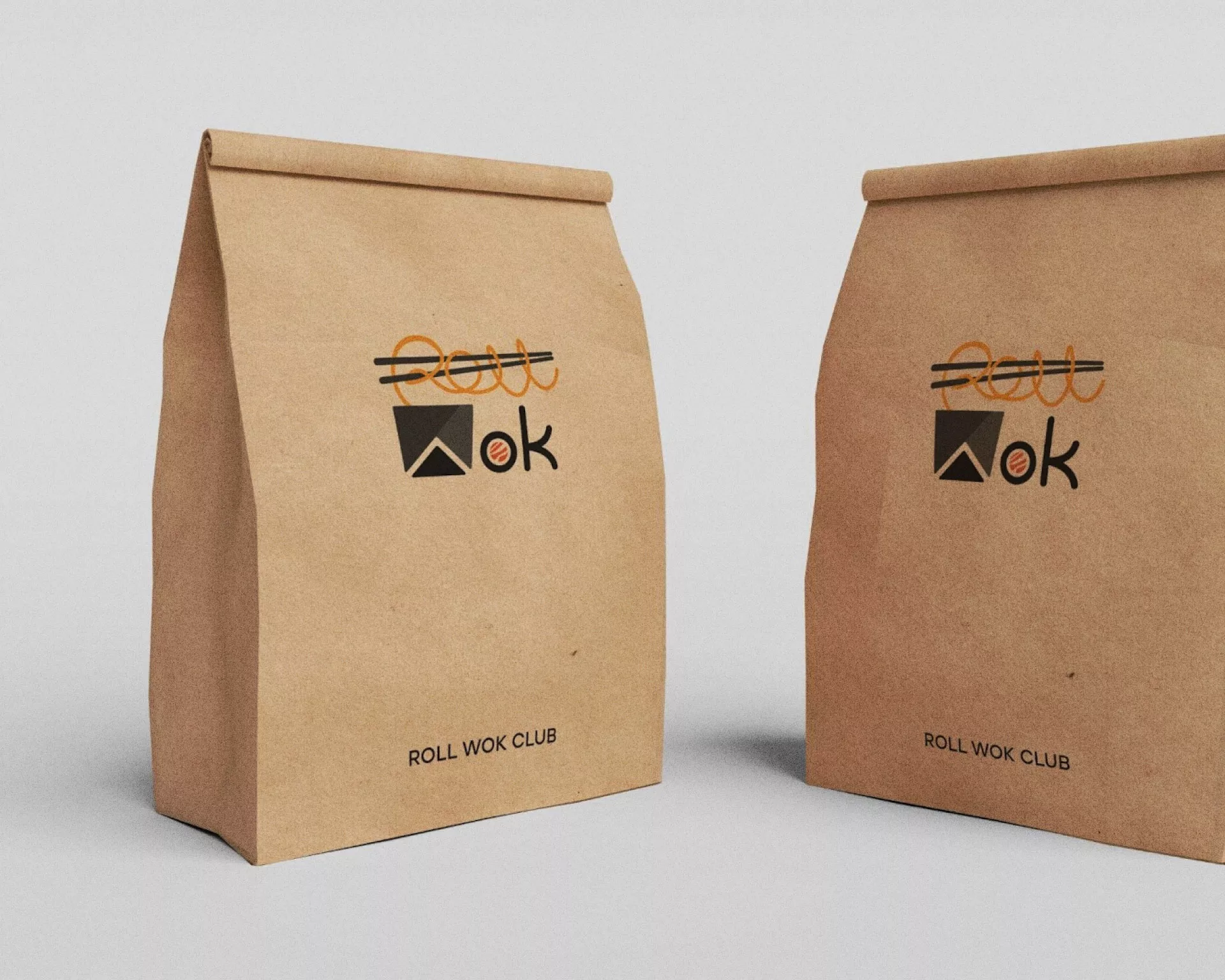 Создание дизайна упаковки суши-бара «Roll Wok Club» в Заозёрном